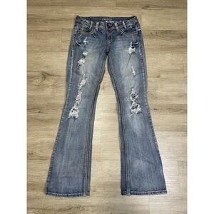 Vintage Y2K Amethyst Low Rise Flare Jeans Women's Sz 7 Bootcut Denim Pants